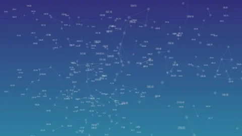 Numbers Connected Dots. Algorithms Data Structures Concept plexus geometrical 動画素材 278302323
