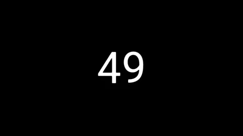 Numbers Count Up 0 to 100 on Black Background Stock Footage 326669290