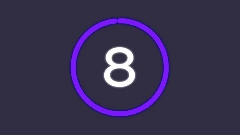 The numbers count down ten seconds. 2D Animation. 库存影片 258186934