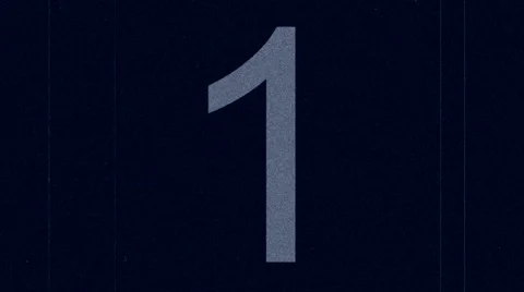 Numbers count up with old film look slight blue tint Stock Footage 48239804