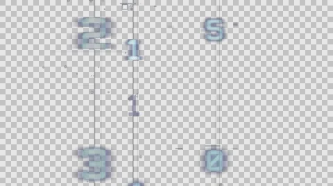 The numbers, the countdown on alpha Stock Footage 57806974