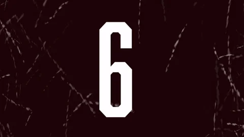 Numbers countdown animation over dark background with abstract lines Stock Footage 303616301