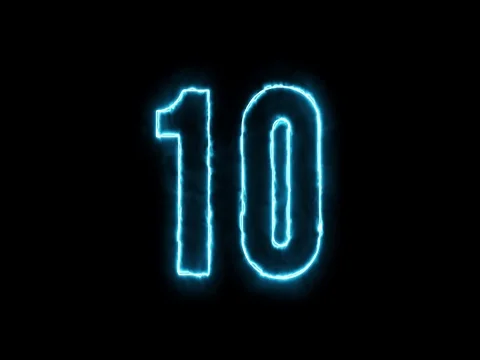 Numbers countdown blue energy pulsing stroke element text transition Stock Footage 72671654