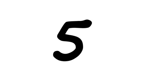 Numbers countdown motion graphics Stock Footage 123944762