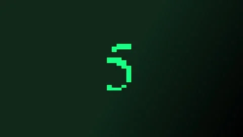 Numbers counting down on dark screens with green digital font for concept o.. Vídeos de archivo 342422496