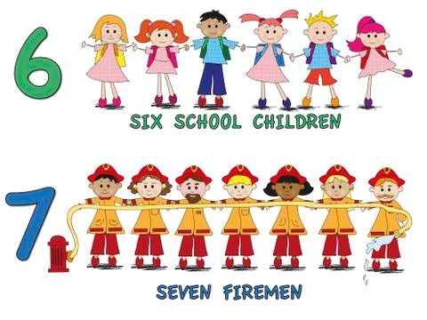 Numbers - counting for kids Stock Illustration