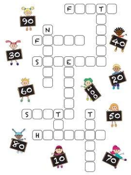 Numbers crossword Stock Illustration