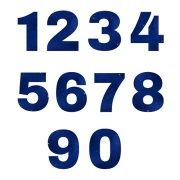 Numbers Dark Sky Stock Illustration