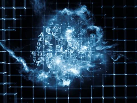 Numbers of Data Cloud Illustrazione stock