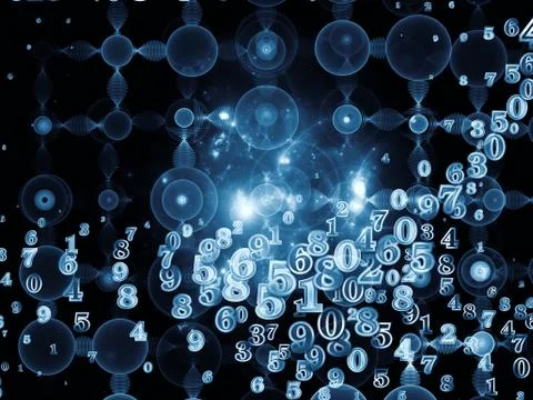 Numbers of Data Cloud Stock Illustration