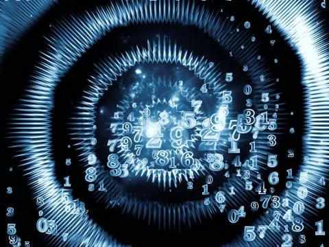 Numbers of Data Cloud Stock Illustration