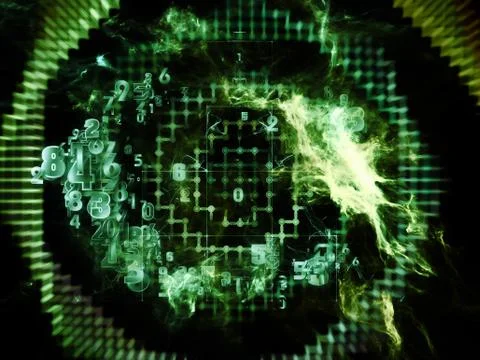 Numbers of Data Cloud イラスト素材