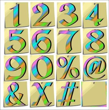Numbers  design set Stock Illustration