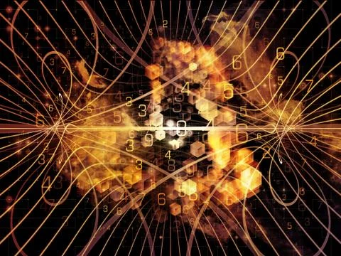Numbers of Digital Grid イラスト素材
