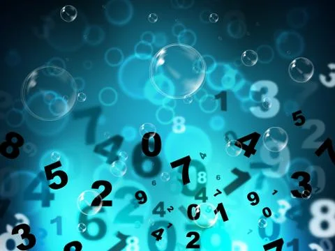 Numbers digital meaning high tec and electronic Stock-Illustration