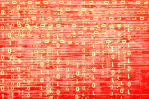 Numbers digital technology bright background with computer code. Stock Illustration