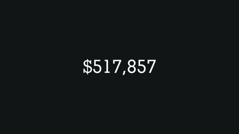 Numbers of dollar mony, currency counting from zero to one mellion on black Stock Footage 277041151