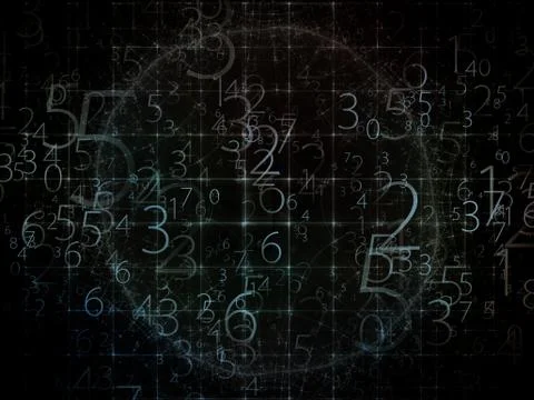 Numbers of Energy Field Stockillustratie