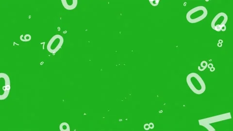 Numbers extraction motion graphics with green screen background Stock Footage 232477551