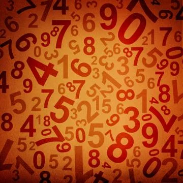 Numbers on fabric texture background 스톡 일러스트