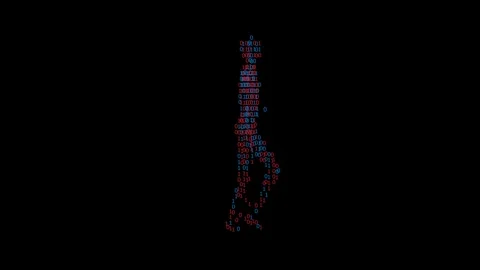 Numbers-falling-walk Stock Footage 343870770