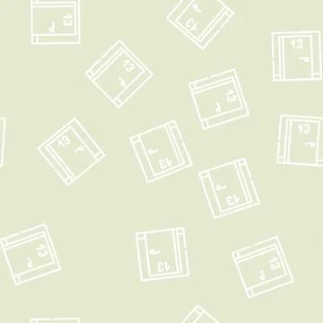 Numbers fear line vector seamless pattern Illustrazione stock