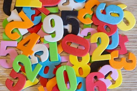 Numbers in foam Stock Photos