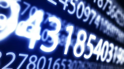 Numbers Stock Footage 492598