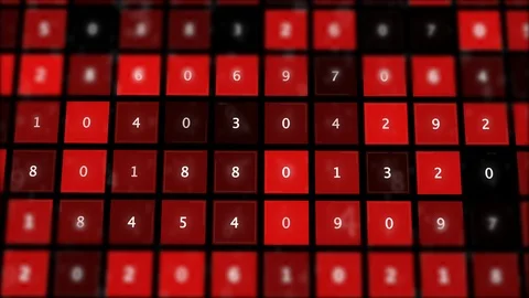 Numbers forming a grid in different shades. Stock Footage 116647981