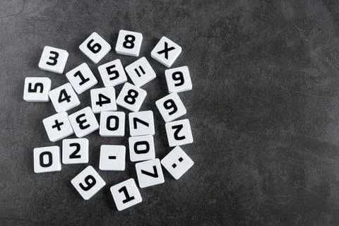 Numbers game to learn math Stock Photos