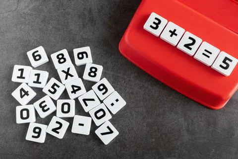 Numbers game to learn math Stock Photos
