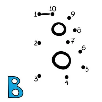 Numbers game, Letter B Stock Illustration