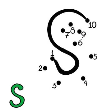 Numbers game, Letter S Stock Illustration