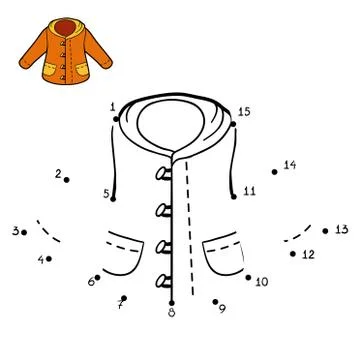 Numbers game, winter coat Stock Illustration