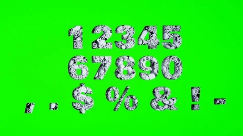 Numbers from gears. Realistic 4k flat animation. Stock Footage 83058863