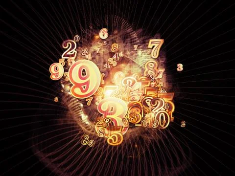 Numbers of Geometry 스톡 일러스트