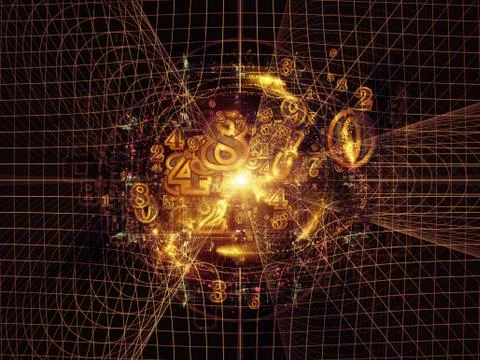 Numbers of Geometry Illustrazione stock