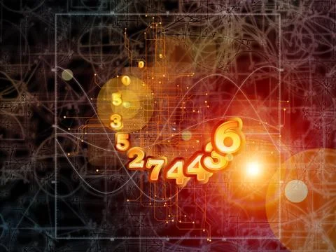 Numbers of Geometry Illustrazione stock