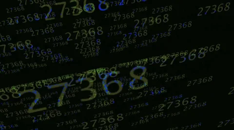 Numbers (Green Blue Motion)720p 動画素材 35717352