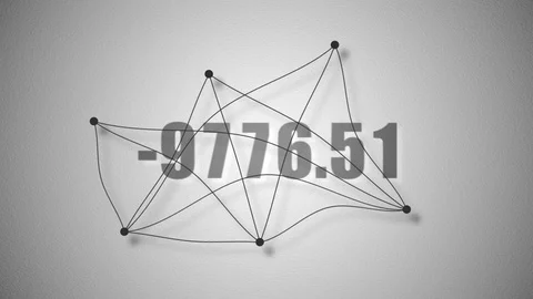 Numbers with grid particles Vídeos de archivo 72132028