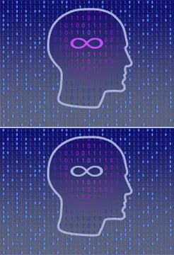 Numbers head Illustrazione stock