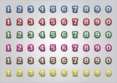 Numbers Stock Illustration