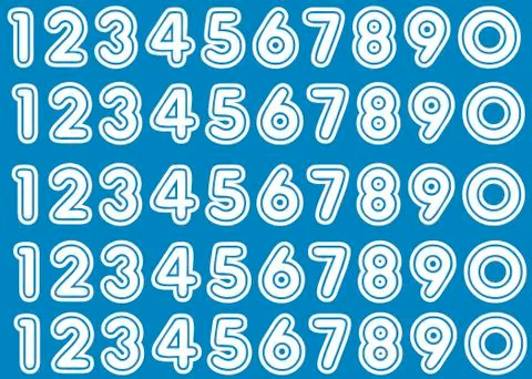 Numbers Stock Illustration
