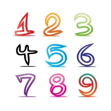 Numbers illustration Stock Illustration