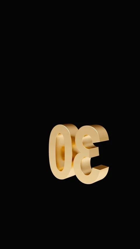 Numbers increase from 10 to 70 on black 3D animation. Stock Footage 336566779