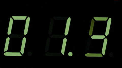 Numbers increasing rapidly on a digital display Stock Footage 131546209