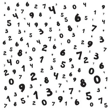 Numbers isolated pattern. Calculation vector illustration. Illustration patte Stock Illustration