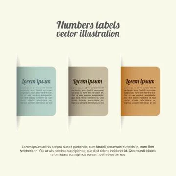 Numbers labels over white background vector illustration Stock Illustration