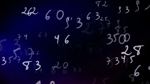 Numbers Loop Video stock 23457962