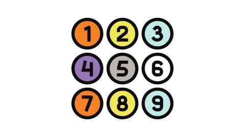 Numbers math science education color icon animation Stock Footage 326097879
